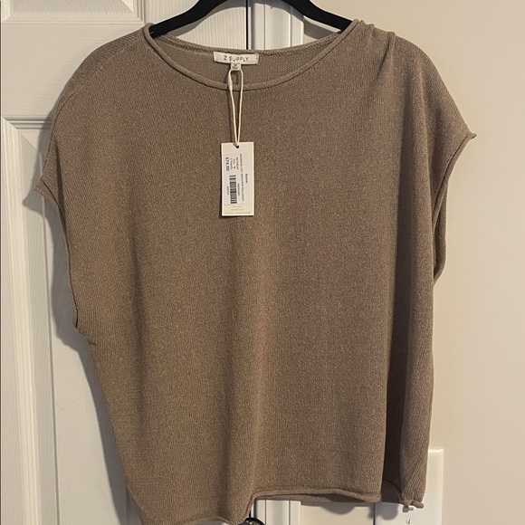 Z Supply Tan Wide Leg Pants & Top Set - Picture 3 of 9